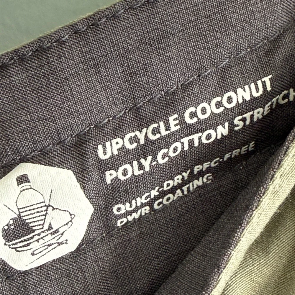 Vissla‎ Solid Sets Boardshort Mens 28 Khaki Cocotex Upcycled Coconut Stretch